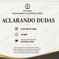 Aclarando dudas: charla con la notaria Montserrat Martínez López